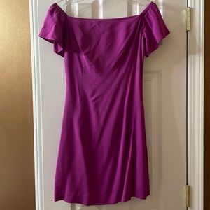 Bebe Pink Off The Shoulder Mini Dress